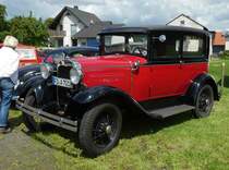 =Ford A, ausgestellt bei den Motorrad-Oldtimer-Freunden Kiebitzgrund im Juni 2016