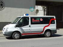 Die Johanniter Ford Transit am 17.07.16 beim Osthafen Festival 2016 in Frankfurt