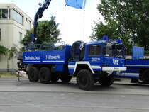 THW Ortsverband Frankfurt MAN 4520 am 17.07.16 beim Osthafen Festival 2016 in Frankfurt