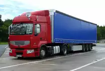 =Adam rastet mit seinem Renault-Sattelzug an der Raststätte Großenmoor, Juli 2016