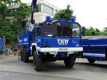 THW Ortsverband Frankfurt MAN 4520 am 17.07.16 beim Osthafen Festival 2016 in Frankfurt