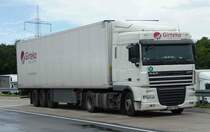 =DAF XF der Spedition  GIRTEKA  rastet auf der Rastanlage Grossenmoor im Juli 2016