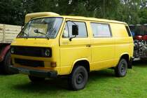 =VW T3, steht bei der Oldtimerausstellung in Gudensberg, Juli 2016