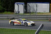 Ferrari Challenge Europa Training am 16.6.2016. Nr.157, Ferrari 458 Italia, für´s Support Rennen der 84. 24h Le Mans