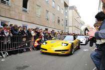 Chevolet Corvette (C5), in der Innenstadt von Le Mans, Fahrerparade am 17.6.2016