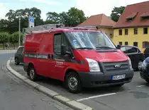 =Ford Transit der Firma  GRUBE  steht in Aschersleben, Juli 2016