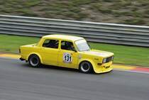 Simca Rally II, auf dem Formel 1-Kurs von Spa-Francorchamps, beim Youngtimer Festival Spa 22-24 July 2016