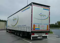 =Volvo FH der Spedition  GOYA  rastet auf der Rastanlage Großenmoor im Juli 2016