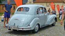 Heckansicht vom EMW 340 Limousine, 31.07.2016 Oldtimerrallye Doberlug-Kirchhain