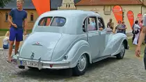 Heckansicht vom EMW 340 Limousine, 31.07.2016 Oldtimerrallye Doberlug-Kirchhain