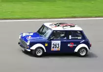 Wein Sr.-Wein Jr.(D), Austin Mini Cooper S MK1 beim  Kampf der Zwerge  auf dem Formel 1-Kurs von Spa-Francorchamps, beim Youngtimer Festival Spa 24 July 2016