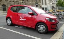 =VW up von  teilAuto , steht im Juli 2016 in Leipzig