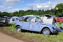 2CV Lieferwagen Citroen, beim 7. Internationalen Deutschlandtreffen der Freunde des 2CV 2016. Mechernich Kommern 30.7.2016 