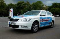 =Skoda Octavia der  HWK-Leipzig  steht im Juli 2016 auf dem Parkplatz des Völkerschlachtdenkmals