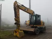 Caterpillar Bagger in Sassnitz am 01.11.2014