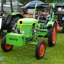 =Deutz F1L612, Bj. 1956, steht bei der Oldtimerausstellung in Gudensberg, Juli 2016