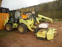 Caterpillar 908H wurde eingesetzt beim Bau der Ortsumgehung Konz-Könen, 26.04.2015