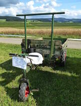 Ladog D6, dreir�driger Kleintransporter, Baujahr 1957, 1-Zyl.Diesel mit 250ccm und 6,5PS, Bulldogtreffen St.Peter, Aug.2016 
