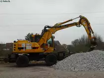 Terex Bagger in Sassnitz am 16.11.2015