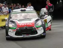 Citroen DS 3 WRC (Stéphane Lefebvre, Gabin Moreau) im Servicepark der Deutschland-Rallye, 19.08.2016