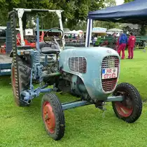 =Güldner AK9, Bj.1958, 14 PS, steht im Juli 2016 zur Oldieausstellung in Gudensberg