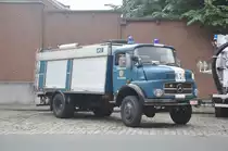 Pumpenfahrzeug Mercedes-Benz LA1113 Aufbau Somati der Zivilschutz, aufgenommen 21.07.2014 am Luchtmachtlaan Etterbeek 