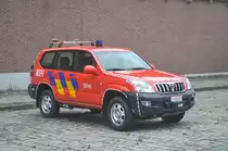 Einsatzleitwagen Toyota Land Cruiser der Feuerwehr Genk, aufgenommen 21.07.2014 am Luchtmachtlaan Etterbeek 