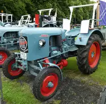 =Eicher ED 110/II 6J, Bj. 1958, 16 PS, steht im Juli 2016 zur Oldieausstellung in Gudensberg