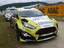 Ford Fiesta R5 (Frigyes Turán / Gábor Zsiros) im Servicepark der Deutschland-Rallye, 21.08.2016