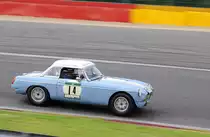 Nr.14 Prutton-Skentelbery im MG B,  Youngtimer Festival Spa 24.7.2016, FHR Langstreckencup 