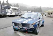 Nr.186 Kleen-Mohr-Hermes, BMW 2002ti Morgens im Fahrerlager, Youngtimer Festival Spa 24.7.2016, FHR Langstreckencup, EBV Hintergrund teilentsättigt