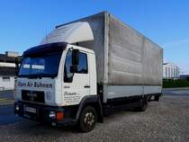 MAN 8.224, transportiert Bühnen für Veranstaltungen von einem Ort zum anderen; 160813