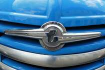 =Firmenlogo des Barkas - Kleintransporters, gesehen in Annaberg-Buchholz im Juli 2016