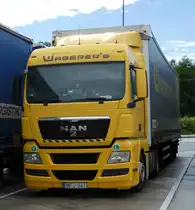 =MAN von  WABERER´S  rastet an der BAB A7, Juli 2016