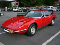 Maserati Indy 4700. 1971 - 1973. Der 1971 vorgestellte Indy wurde von Vignale gezeichnet. Bis 1971 war er mit einem 4.2l Motor ausgerüstet. 1971 wurde der Hubraum des 8-Zylindermotors auf 4719 cm³ aufgebohrt und leistet 290 PS. 3. Saarner Oldtimer Cup am 03.09.2016.