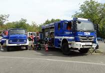 THW Neu-Isenburg Mercedes Benz LA 911 GKW2 und Mercedes Benz Axor GKW1 am 03.09.16 beim Tag der Offenen Tür