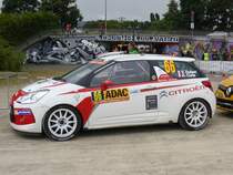 Citroen DS 3 R3T (Vincent Dubert / Alexandre Coria) im Servicepark der Deutschland-Rallye, 21.08.2016