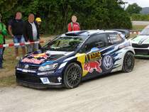 VW Polo R WRC (Sebastien Ogier / Julien Ingrassia) im Servicepark der Deutschland-Rallye, 21.08.2016