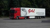 =DAF XF der Spedition  GAL rastet an der A7 im Juli 2016