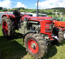 Hrlimann D-310, Allradschlepper aus der Schweiz, 4-Zyl.Dieselmotor mit 4785ccm und 85PS, Baujahr 1976, Bulldogtreffen St.Peter, Aug.2016
