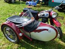 NSU Oldtimer-Motorrad mit Beiwagen, Bulldogtreffen St.Peter, Aug.2016