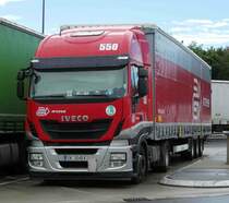 =Iveco der Spedition  arcese  rastet an der A 7 im Juli 2016