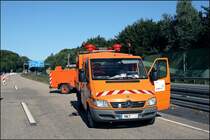 Mercedes-Benz Sprinter 211CDI. Aufgenommen whrend des sonnigen Vormitages des 14.09.2008.