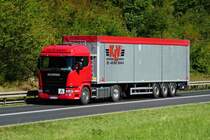 =Scania der Spedition  ZÖH  unterwegs auf der B 27 im August 2016