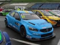 Volvo S60 Cyan Polestar WTCC (F. Ekblom) Rennwagen. Foto: 24.04.2016, WTCC-Rennen auf dem Hungaroring.