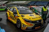 Lada Vesta WTCC (H. Valente) Rennwagen. Foto: 24.04.2016, WTCC-Rennen auf dem Hungaroring.
