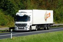 =MB Actros von  BIEL-Transporte  unterwegs auf der B 27 im August 2016