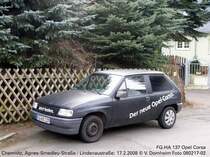 zufllig gesehen und gleich erlegt: der neue Opel Corsa. Muss ein gut getarnter Erlknig sein...