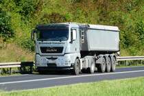 =MAN von  Birkenbach-Transporte  unterwegs auf der B 27, August 2016