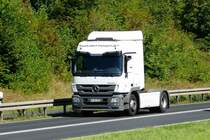 =MB Actros der Firma  Ebert  unterwegs auf der B 27 im August 2016
